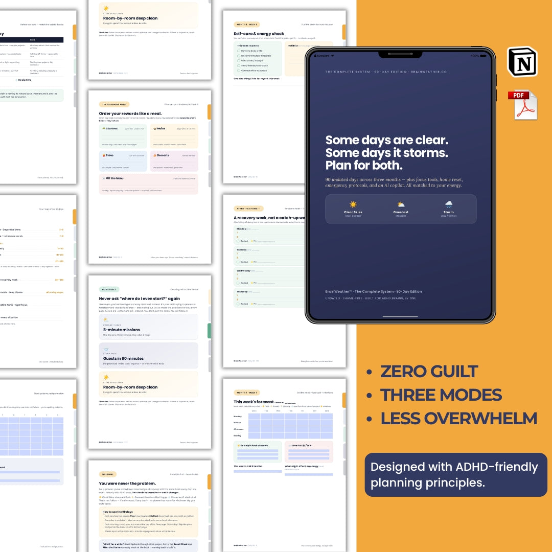 BrainWeather™ | The ADHD-Friendly Digital Planner